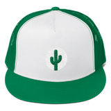 Cactus Trucker Hat - Green on White