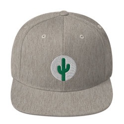 Cactus Snapback - Green on White