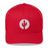 Cactus Mid Profile Trucker Hat - White