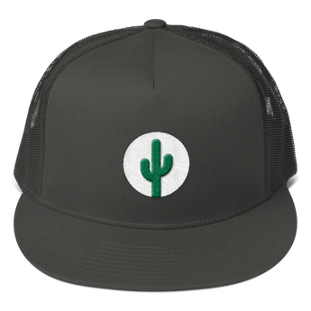 Cactus Trucker Hat - Green on White